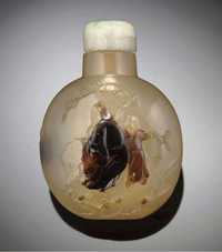 19th Century A Suzhou shadow agate snuff bottle